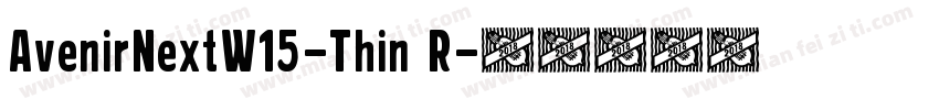 AvenirNextW15-Thin R字体转换